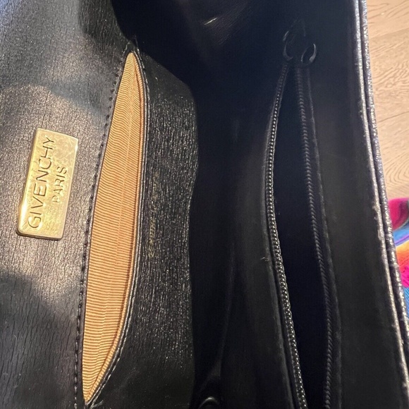 Vintage Givenchy Leather Clutch Bag Black Croc - Picture 7 of 9